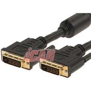 iCAN DVI to DVI (DVI-D) Digital Dual Link 24-pin M/M - 15 m