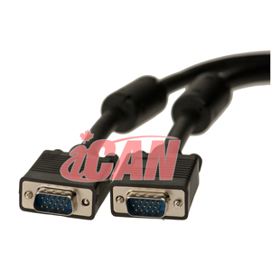 iCAN SVGA Cable Triple-Shielded w/ Ferrites M/M - 50ft.