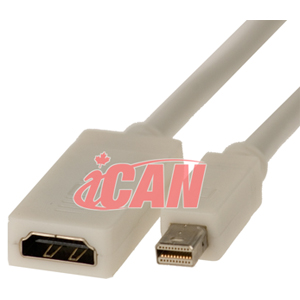 iCAN Mac Mini DisplayPort Male to HDMI Female 1080P Adapter