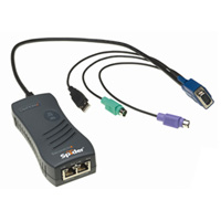 Lantronix (SecureLinx Spider SLS200) - Commutateur KVM sur IP à distance à 1 port avec connecteurs PS/2 et USB - Câble VGA d...