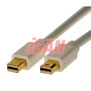 iCAN Mac Mini DisplayPort (M) to Mini DisplayPort (M) Cable, Gold, 3ft(Open Box)