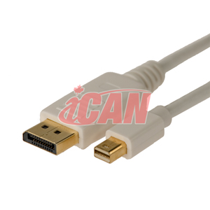 Câble iCAN DisplayPort mâle vers Mini DisplayPort mâle 32 AWG doré, 3 m