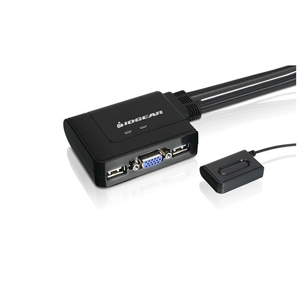 IOGEAR 2-Port USB KVM Switch with Cables & Remote(Open Box)