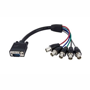STARTECH Câble de moniteur coaxial HD15 VGA vers 5 BNC RGBHV M/F - 1 pi