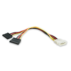 STARTECH LP4 to 2x SATA Power Y Cable Adapter - 12 in