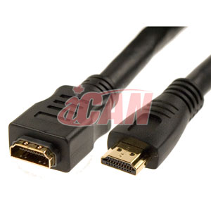 Câble d'extension iCAN Premium HDMI 1.4 3D LAN Heavy Duty M/F - 15 pieds