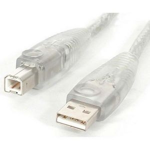 Câble USB 2.0 StarTech mâle de type A à mâle de type B de 15 pi transparent