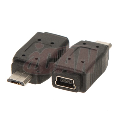 Adaptateur iCAN USB Mini 5 broches femelle vers micro 5 broches mâle