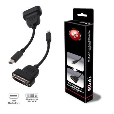 Club 3D (CAC-1152) - Adaptateur mini DisplayPort vers DVI-D simple
