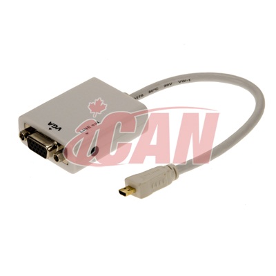 Adaptateur iCAN Micro HDMI Type D Mâle - VGA (HDCP) Femelle