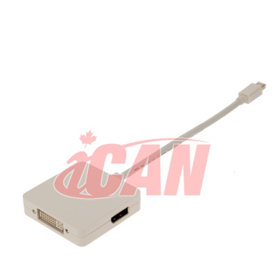 Adaptateur iCAN Mini Displayport (M) vers 3-en-1 (F) DVI, HDMI, Displayport(Open Box)
