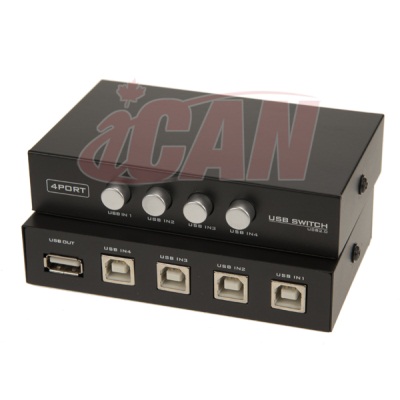 iCAN USB 1 type-A 4 Type-B Manual Switch Box