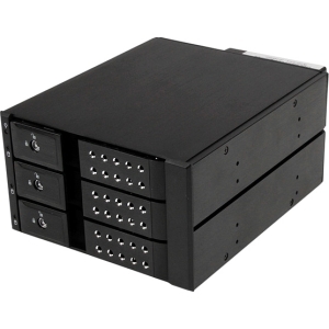 StarTech 3 Bay Aluminum Trayless Hot Swap Mobile Rack Backplane for 3.5in SAS II/SATA III - 6 Gbps HDD - 3 x Total Bay - 3 x 3.