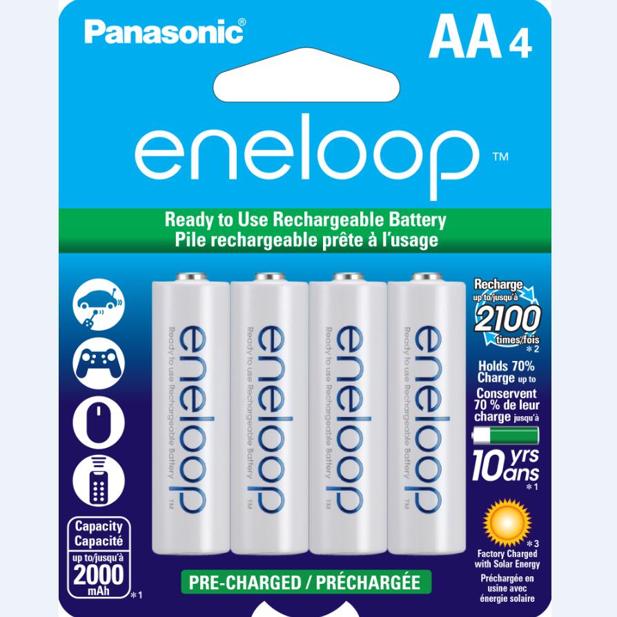 PANASONIC Eneloop AA 2000mAh NiMH Rechargeable Battery 4 Pack