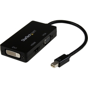 Adaptateur STARTECH Mini DisplayPort vers VGA/DVI/HDMI, convertisseur 3 en 1