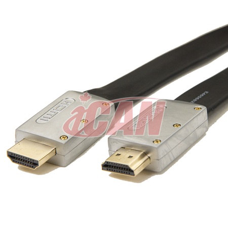 iCAN Premium Under-Carpet Flat HDMI 2.0 UltraHD 3D 4K LAN Cable, 15 ft