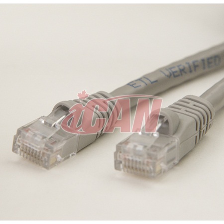 Câble de raccordement iCAN CAT6 RJ45, sans accroc - 50 pi (gris)