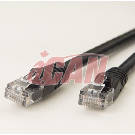 Câble de raccordement iCAN CAT6 RJ45, sans accroc, 3 pi, noir