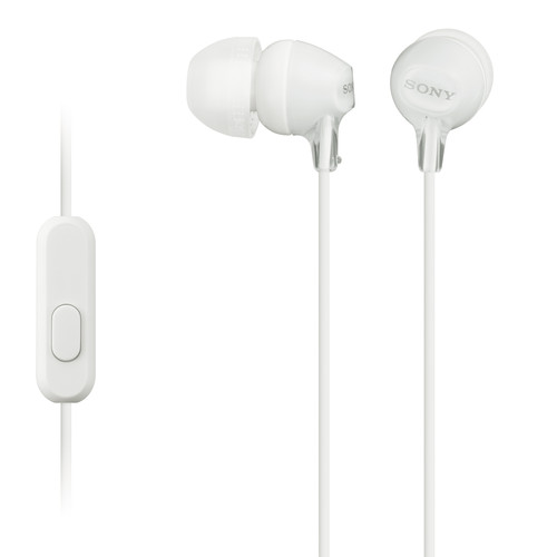 SONY MDR-EX15AP Écouteurs intra-auriculaires EX avec micro et télécommande, blanc