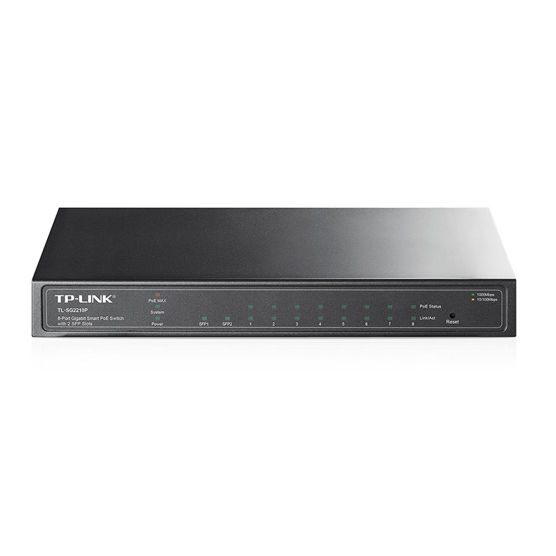 TP-Link (SG2210P) Switch intelligent Gigabit 10 ports avec PoE+ 8ports