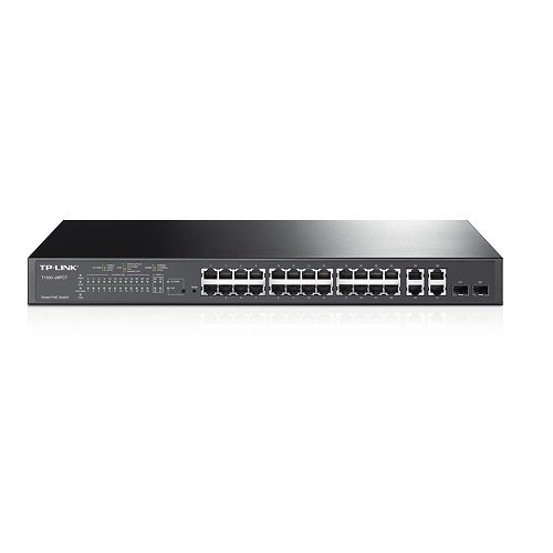 TP-Link (T1500-28PCT / TL-SL2428P) - Commutateur Gigabit PoE+ intelligent à 4 ports + 24 ports 10/100 Mbit/s