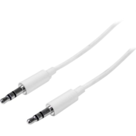 STARTECH White Slim 3.5mm Stereo Audio Cable - 1m