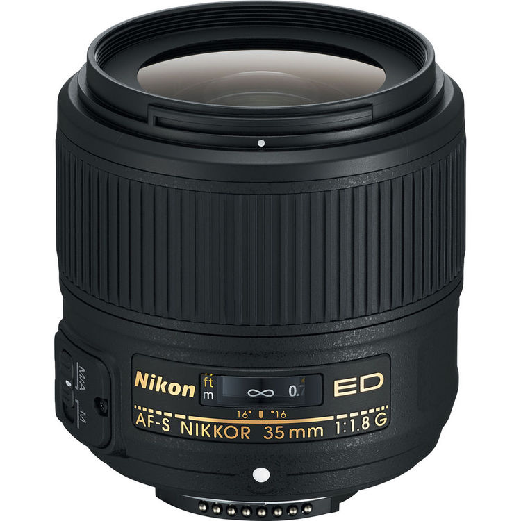 Nikon (2215) - Objectif AF-S NIKKOR 35 mm f/1.8G ED -- Monture F / format FX, Une lentille asphérique, Un élément à dispersi...