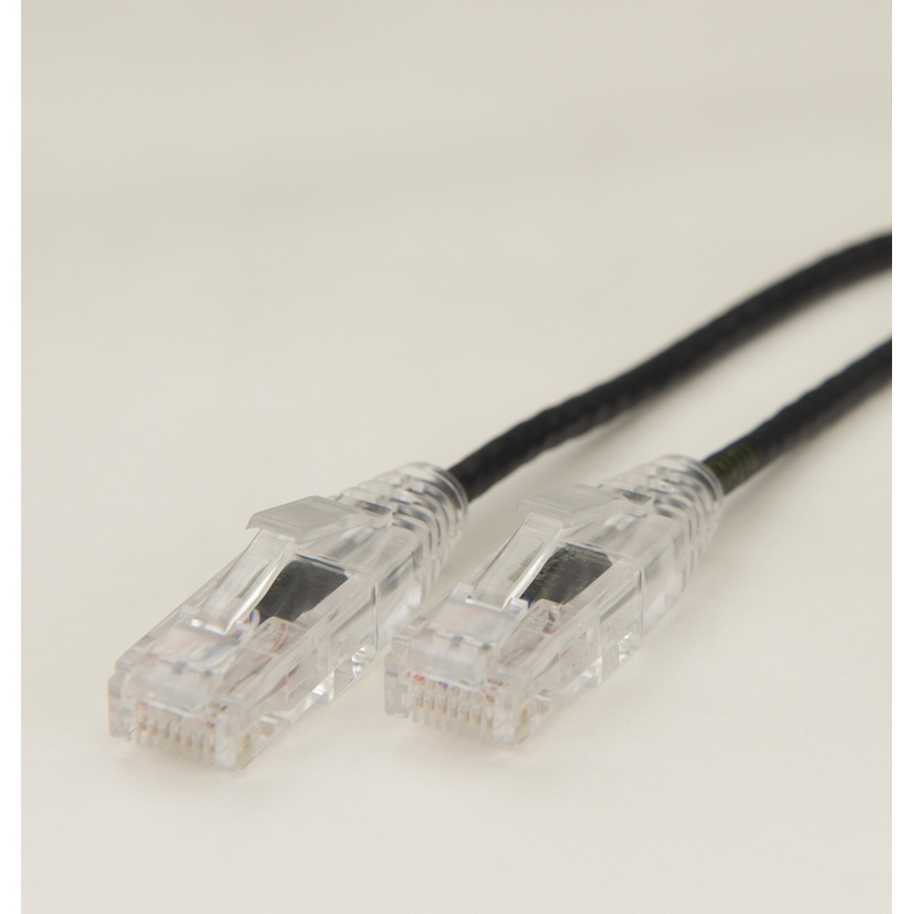 iCAN Super Slim Premium Cat6 Gigabit LAN Patch Cable, Black - 5ft