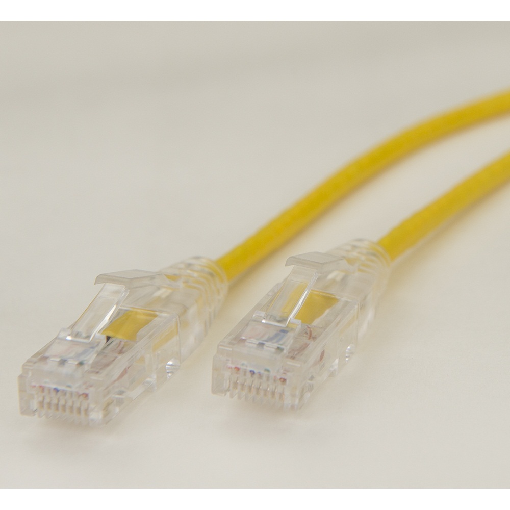 iCAN Super Slim Premium Cat6 Gigabit LAN Patch Cable, Jaune - 7ft