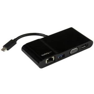 StarTech (DKT30CHV) - Adaptateur USB-C multiports pour portables -- 4K HDMI ou VGA - USB 3.0 - Noir