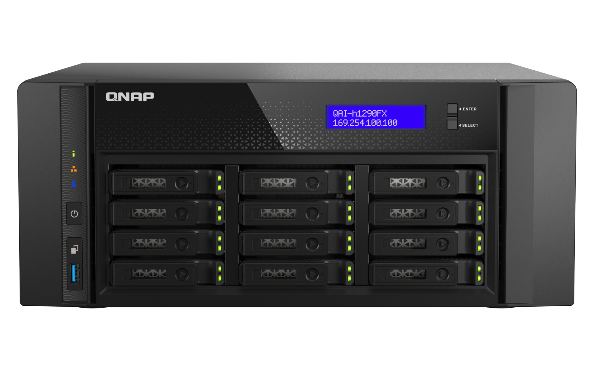 QNAP QAI-H1290FX-7302P-128G 12-Bay NAS (1 TB)