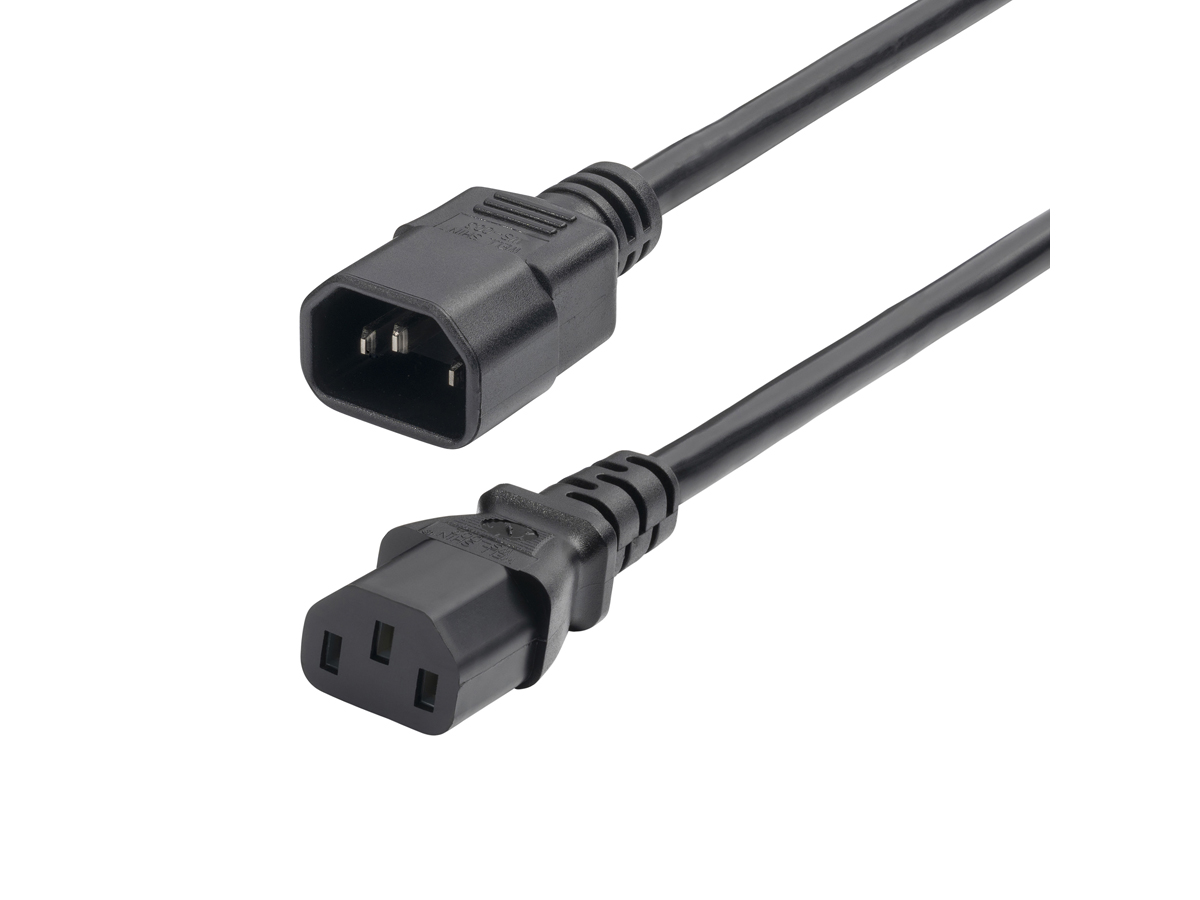 StarTech.com 1ft (0.3m) Power Extension Cord
