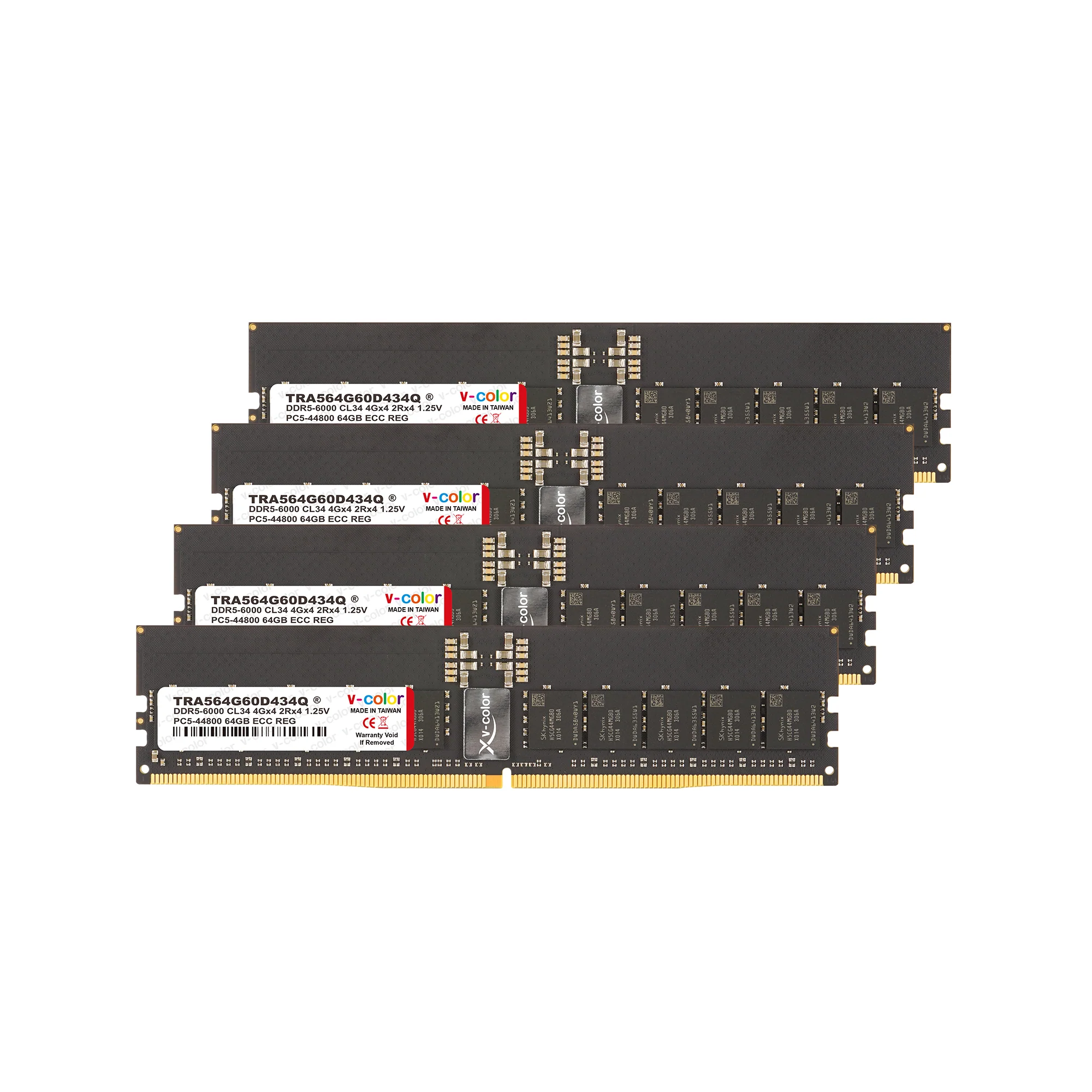 V-COLOR AMD TRX50 256GB (4x64GB) 6000MHz CL34 OC RDIMM