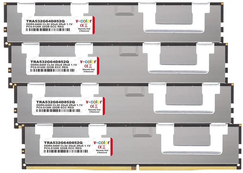 v-color 128GB (4x32GB) 6400MHz CL52 ECC RDIMM - Canada Computers ...