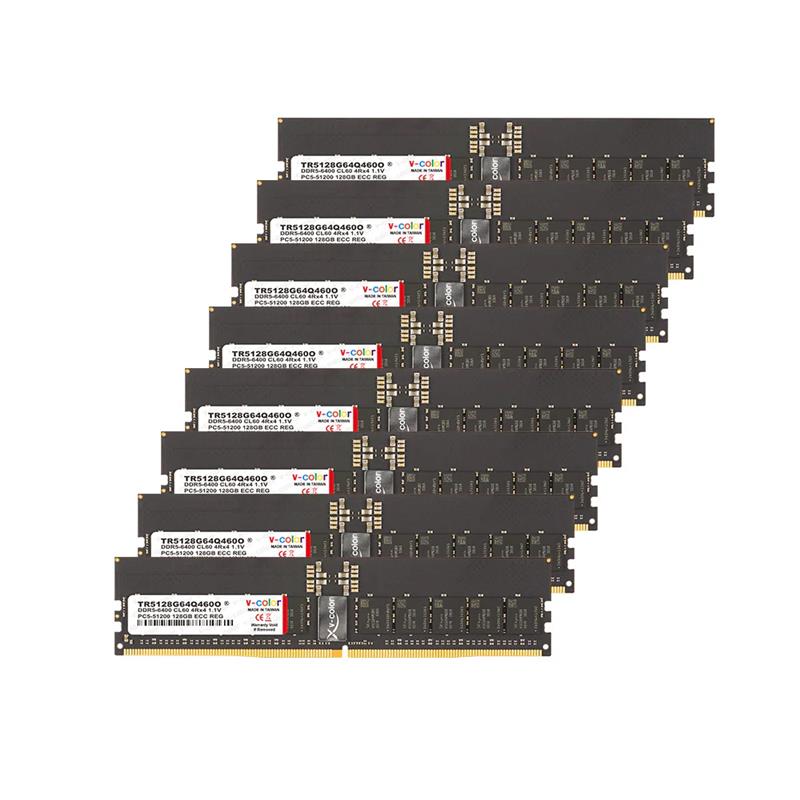 v-color 128 Go (8x16Go) 6400 MHz CL60 ECC RDIMM