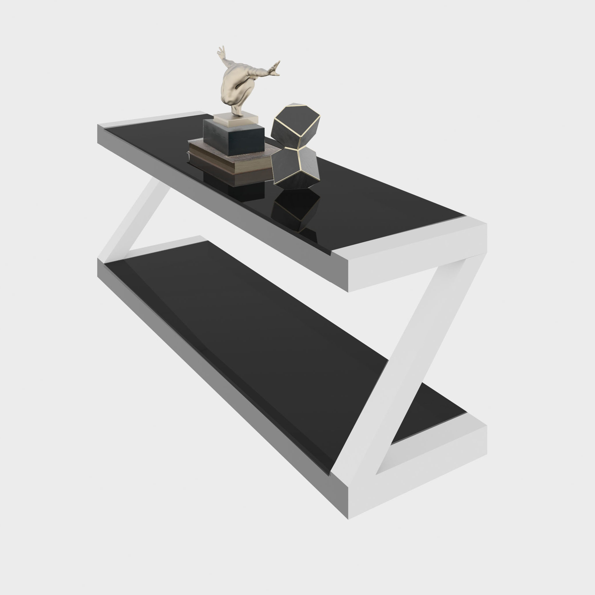 iCAN Tempered Glass Top TV Stand