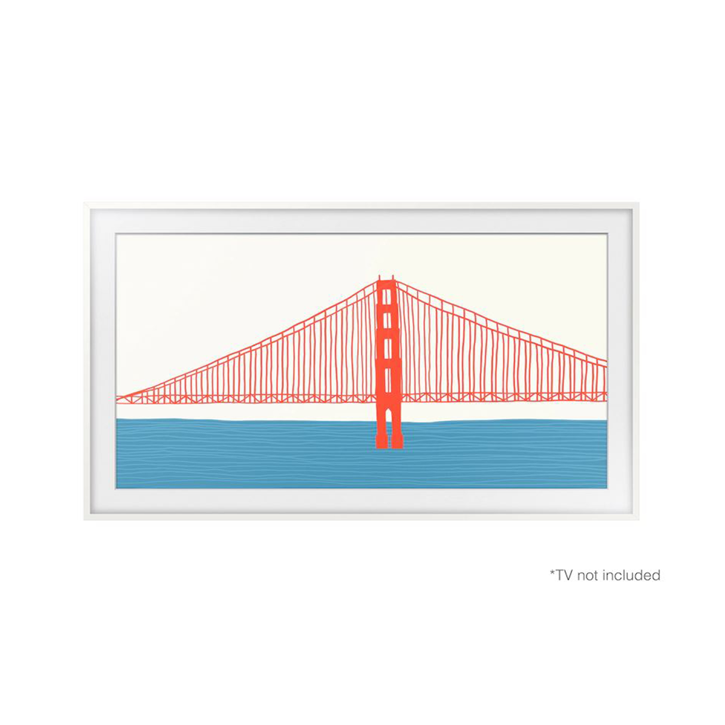 SAMSUNG 55" "The Frame" Customizable Basic Bezel - White