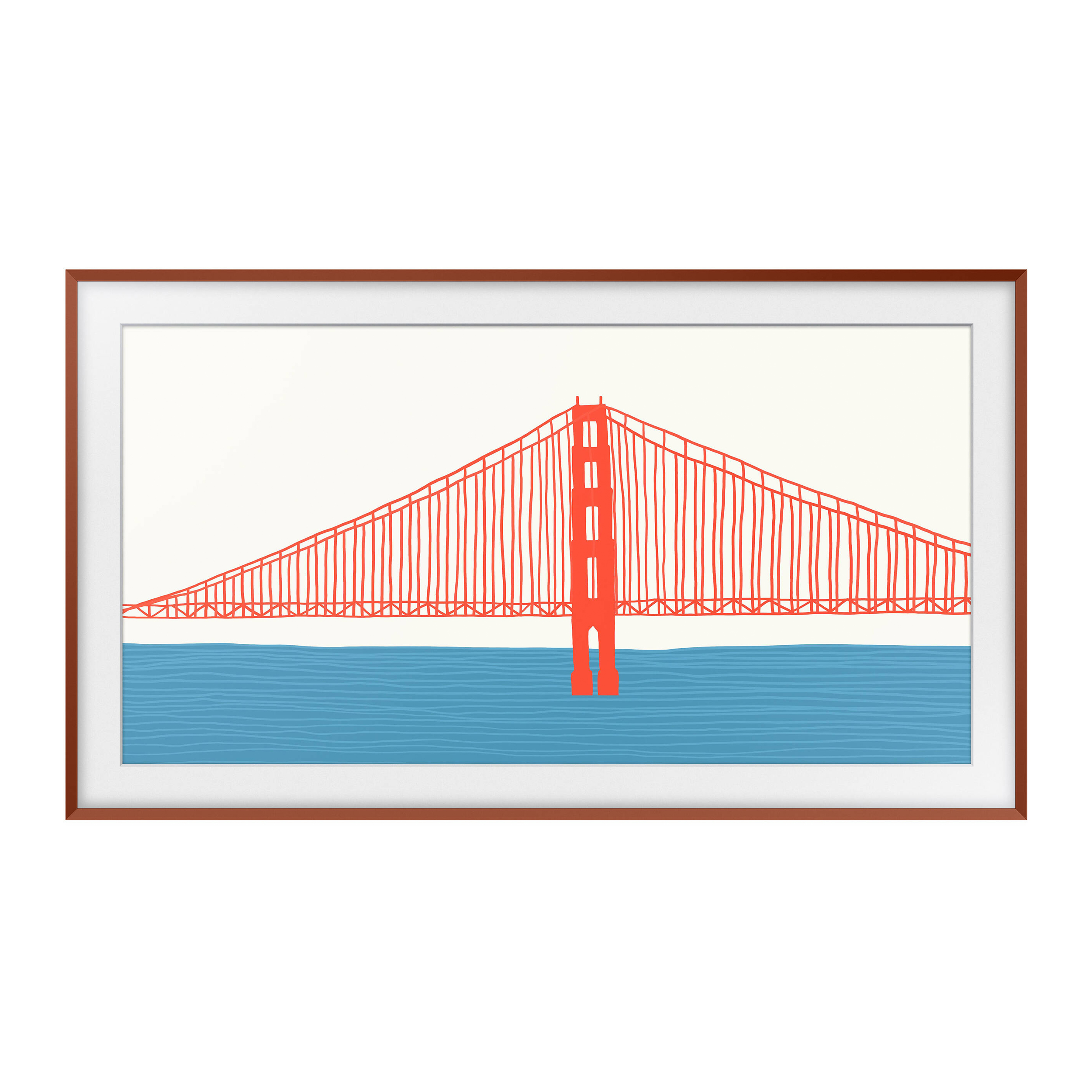 SAMSUNG 55" "The Frame" Customizable Beveled Chamfer Bezel - Red