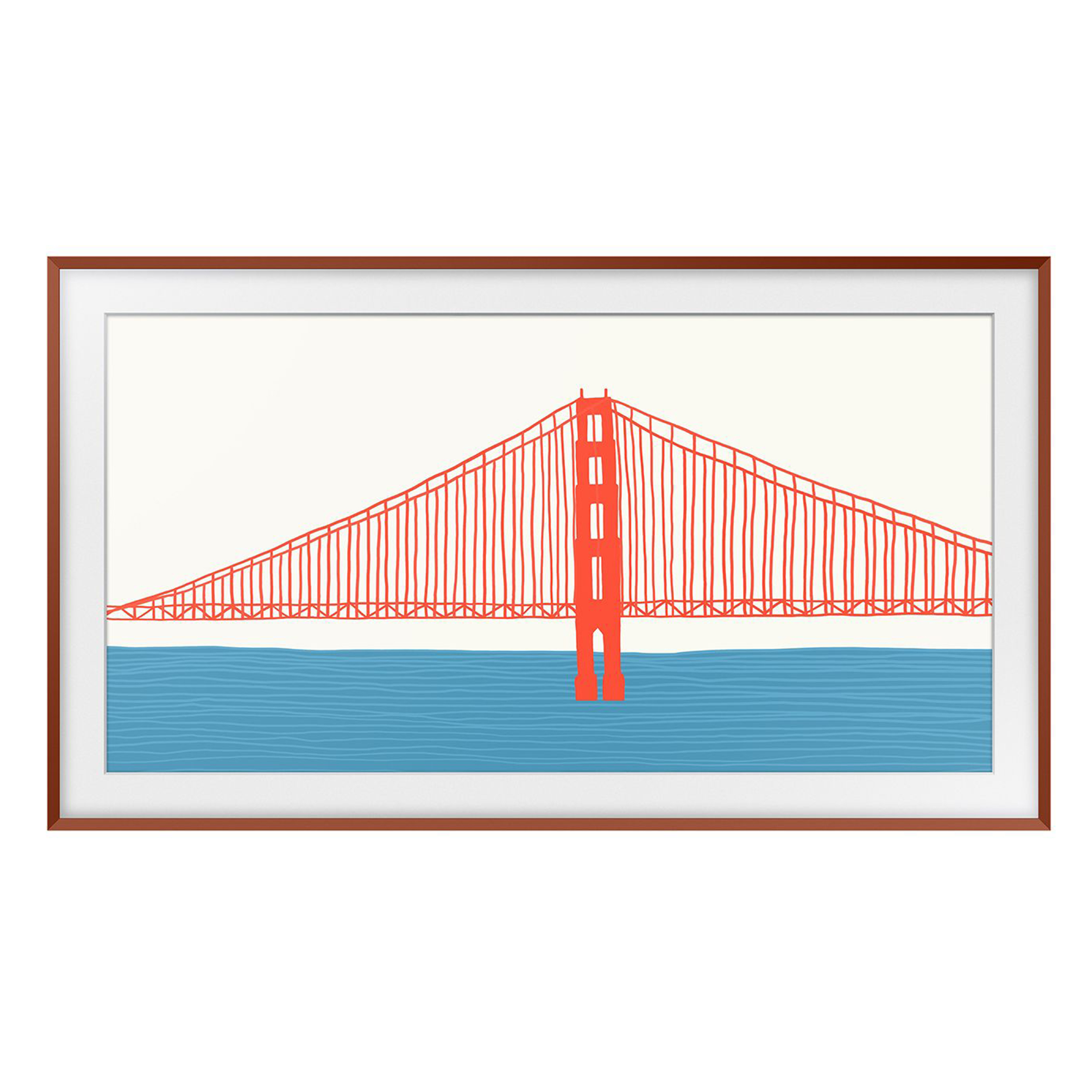 SAMSUNG 65" "The Frame" Customizable Beveled Chamfer Bezel - Red