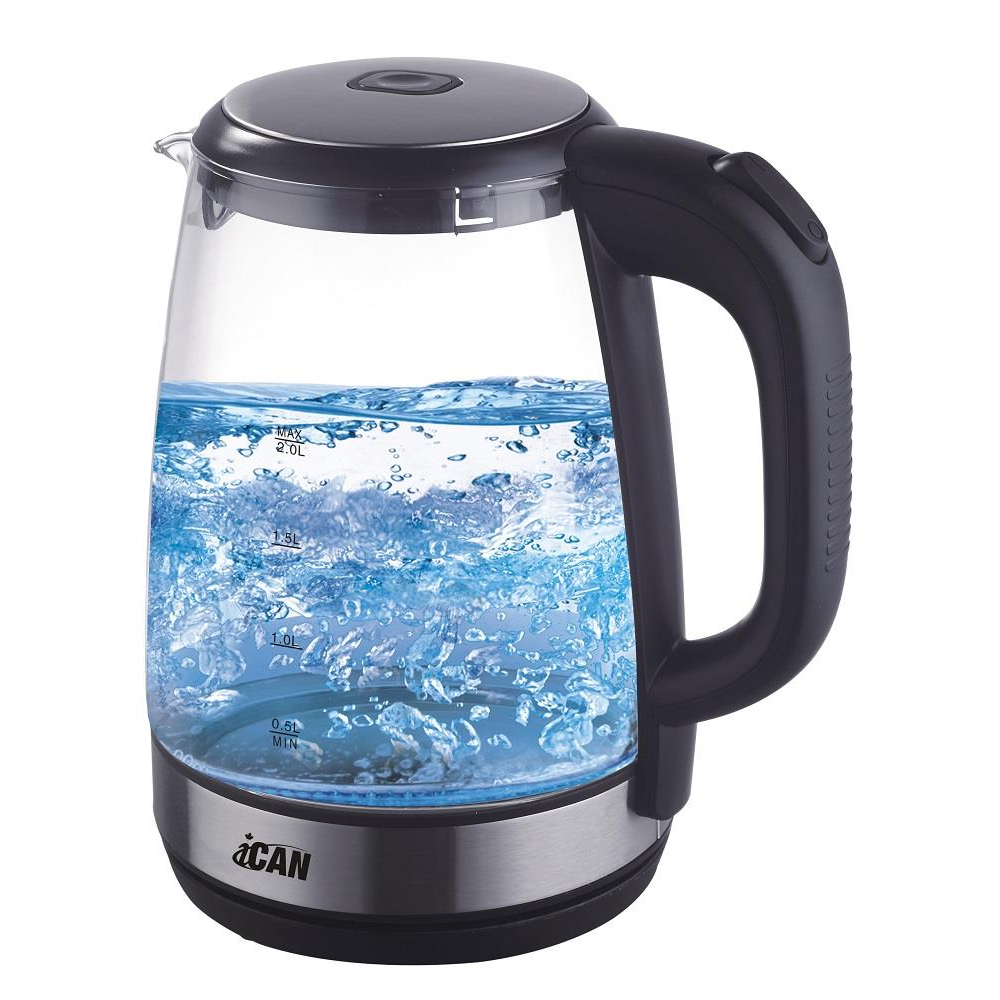 Bouilloire électrique en verre iCAN KG-1302B 2,0 L