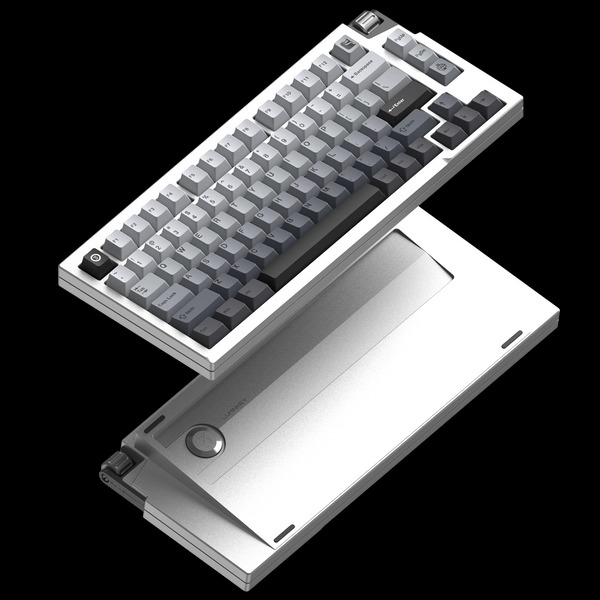 Luminkey 75V2 Tri-Mode 75% Full 6063 Aluminum Keyboard, Aurora Silver