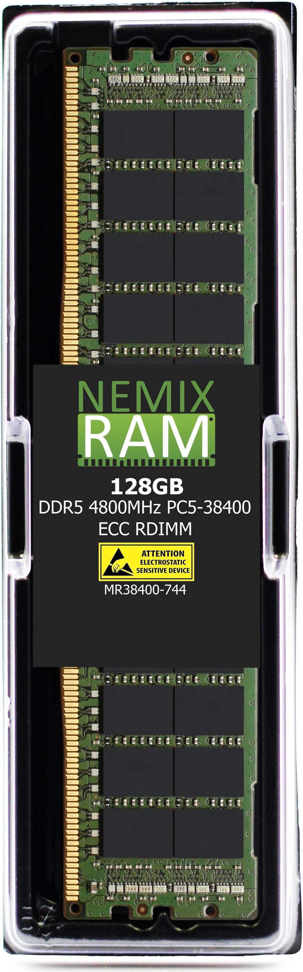 NEMIX RAM 128GB (1X128GB) DDR5 4800MHZ PC5-38400 4Rx4 1.1V 288-PIN ECC RDIMM Registered Server Memory Compatible with Dell Powe