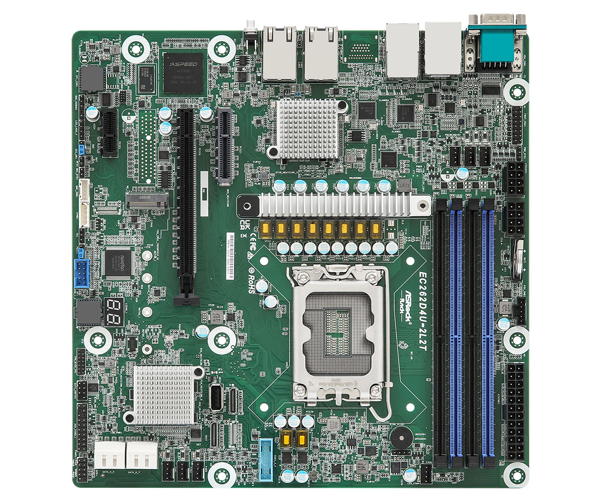 ASROCK- EC262D4U-2L2T- Server Motherboard - Intel- Xeon 6300/E-2400