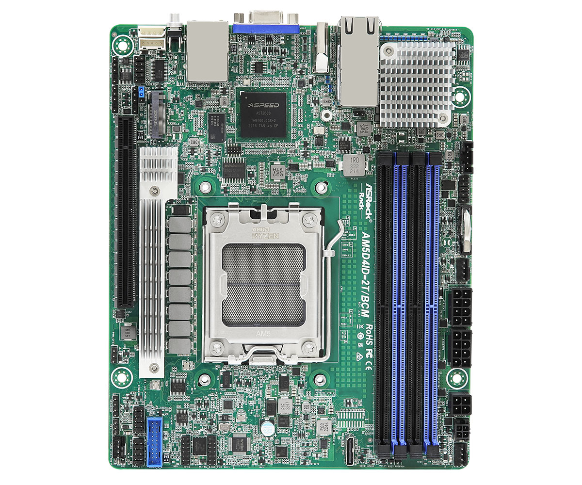ASROCK AM5D4ID-2T/BCM Single Socket AM5 (LGA 1718)