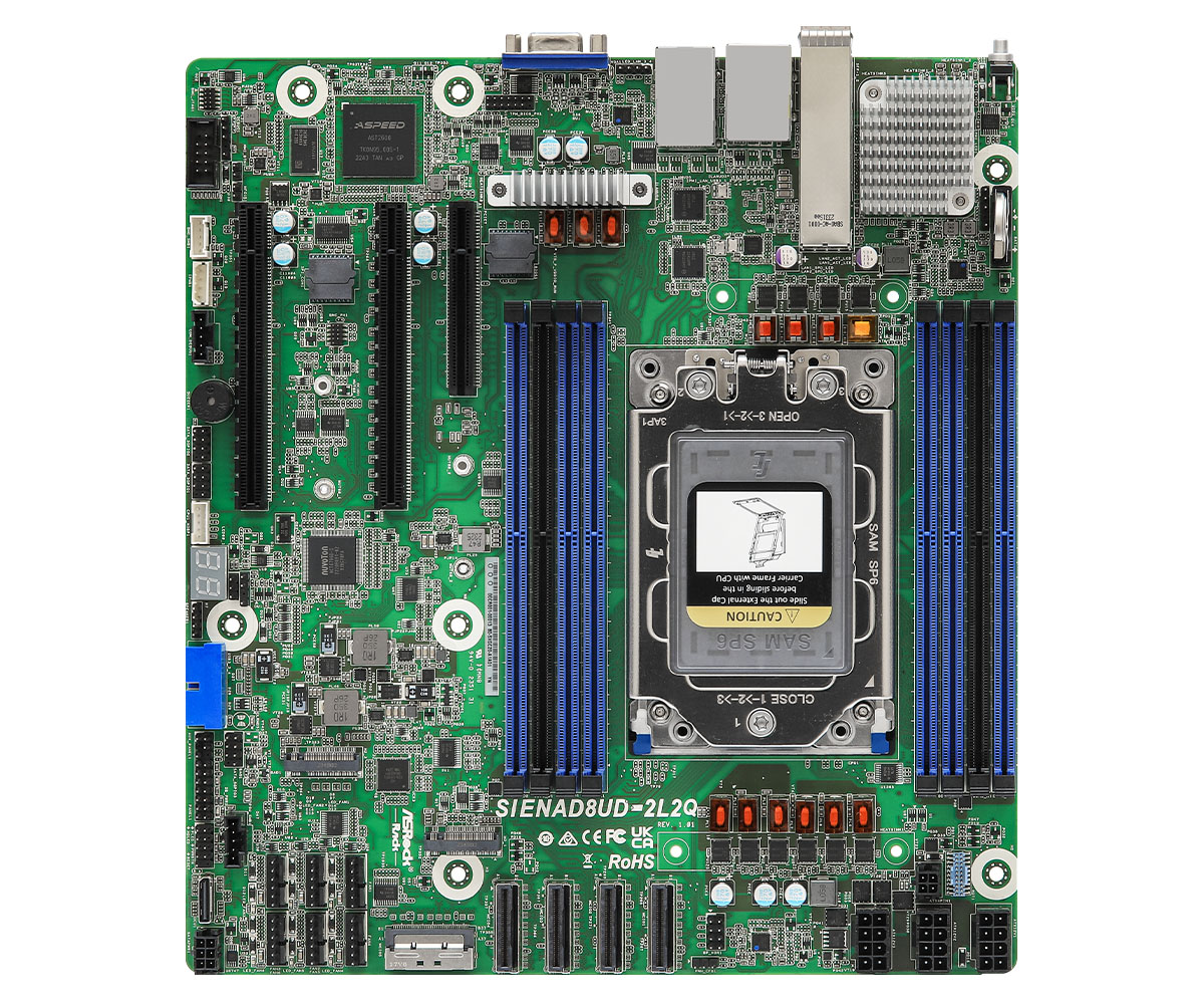 ASROCK - SIENAD8UD-2L2Q - Server Motherboard - AMD - EPYC 8004 series