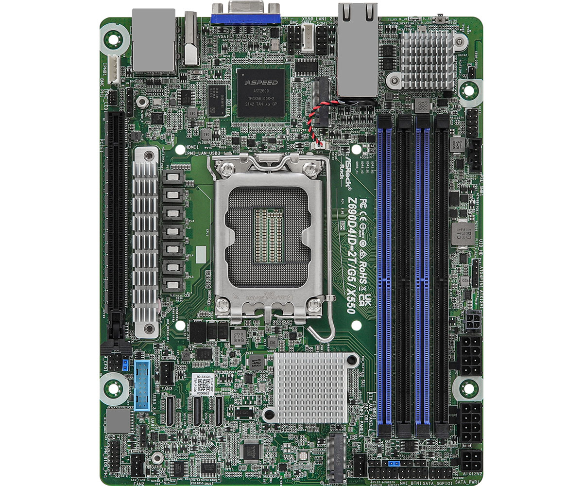 ASROCK Z690D4ID-2T/G5/X550 Single Socket LGA 1700