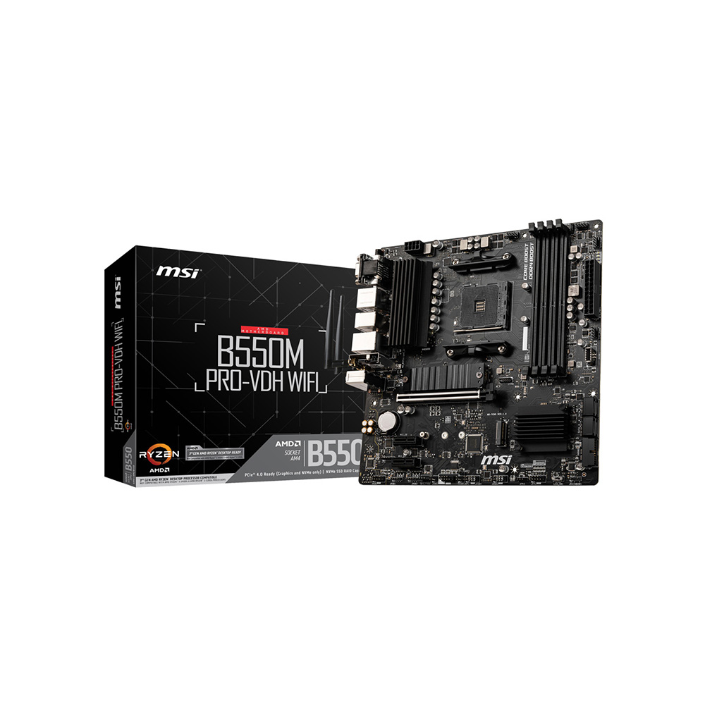 MSI B550M PRO-VDH WIFI AMD AM4 B550 DDR4