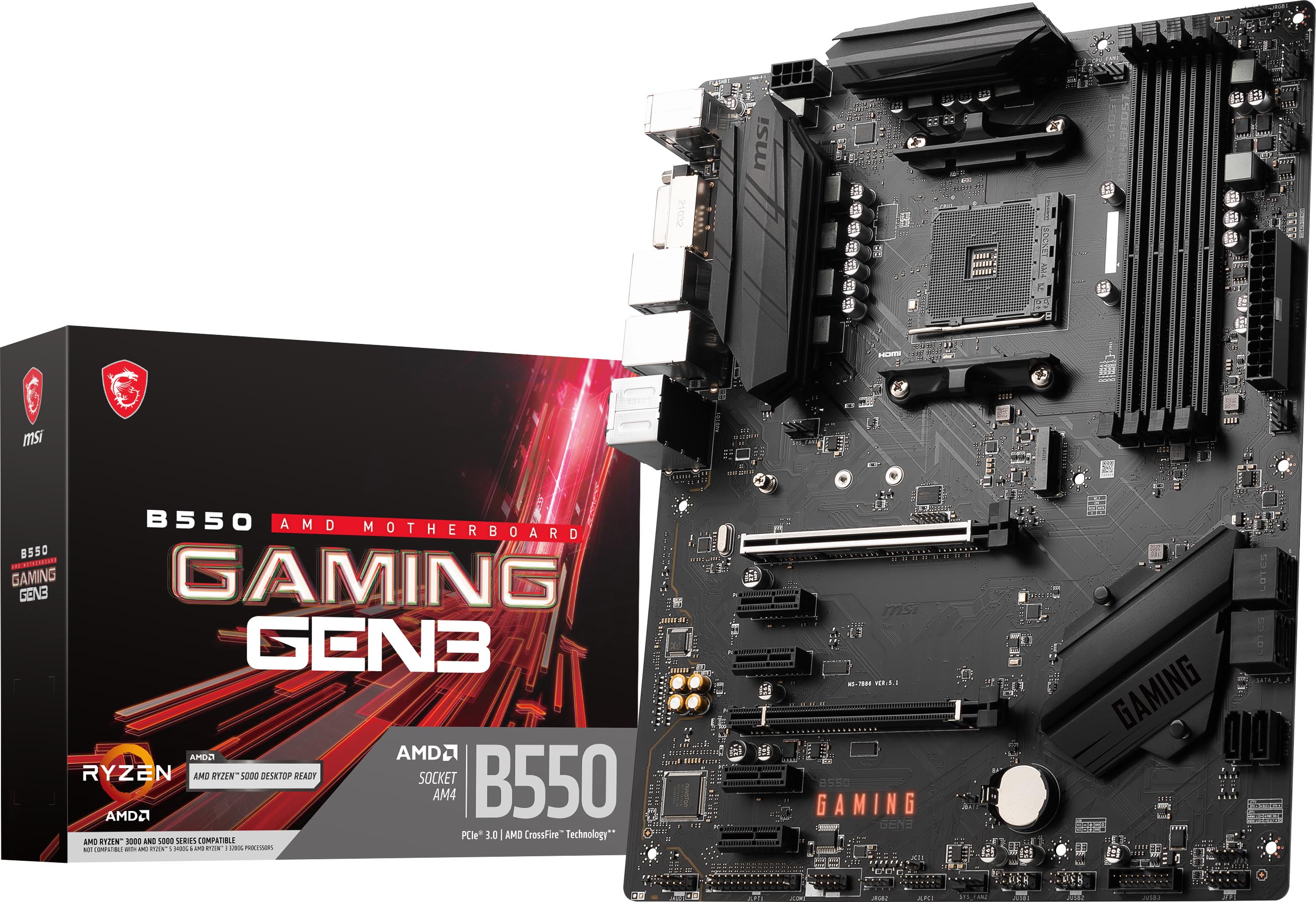 Carte mère MSI B550 GAMING GEN3 AMD B550 ATX AM4