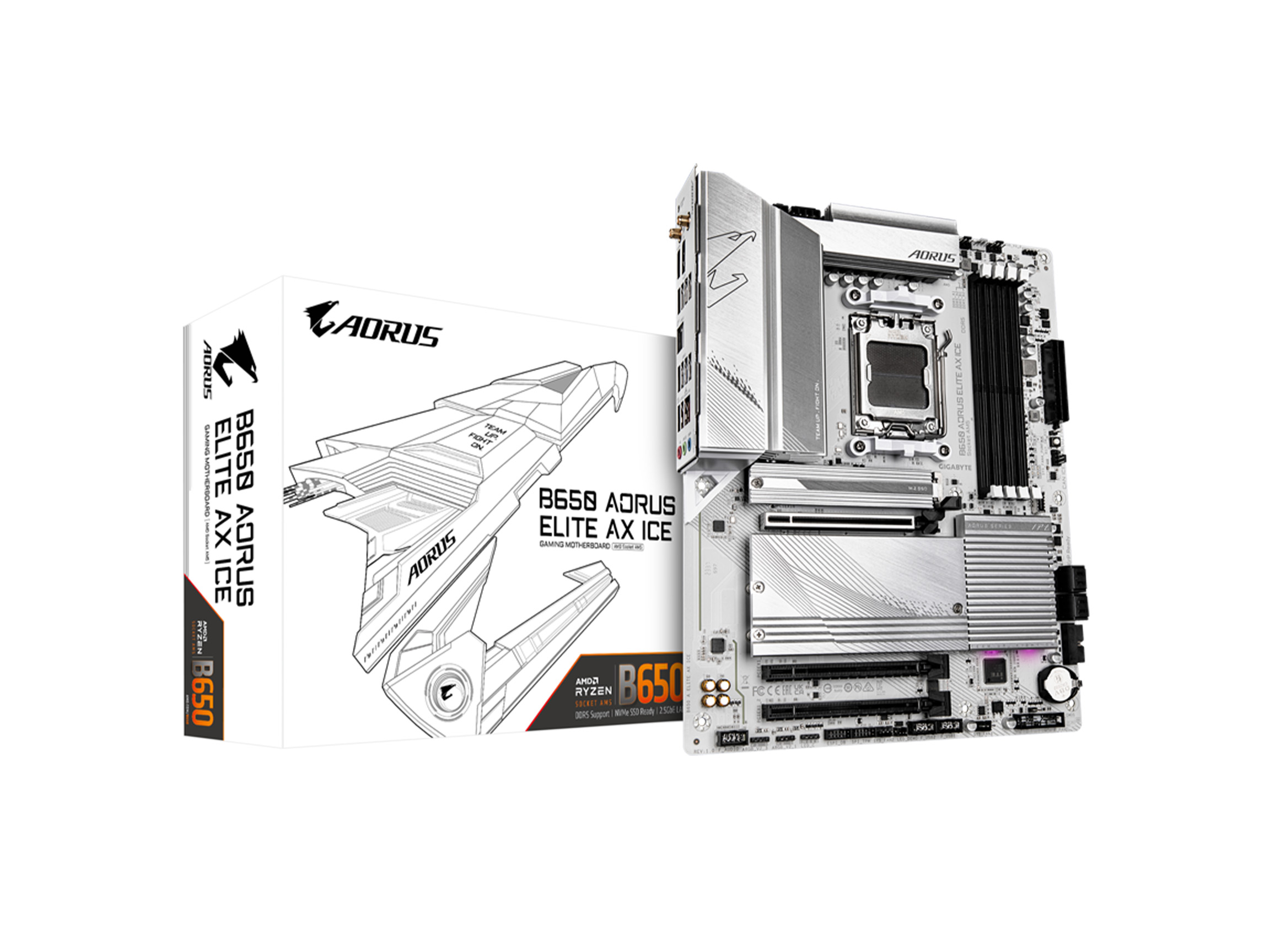 GIGABYTE B650 AORUS ELITE AX ICE AM5 LGA 1718 AMD B650 ATX Carte mère(Open Box)