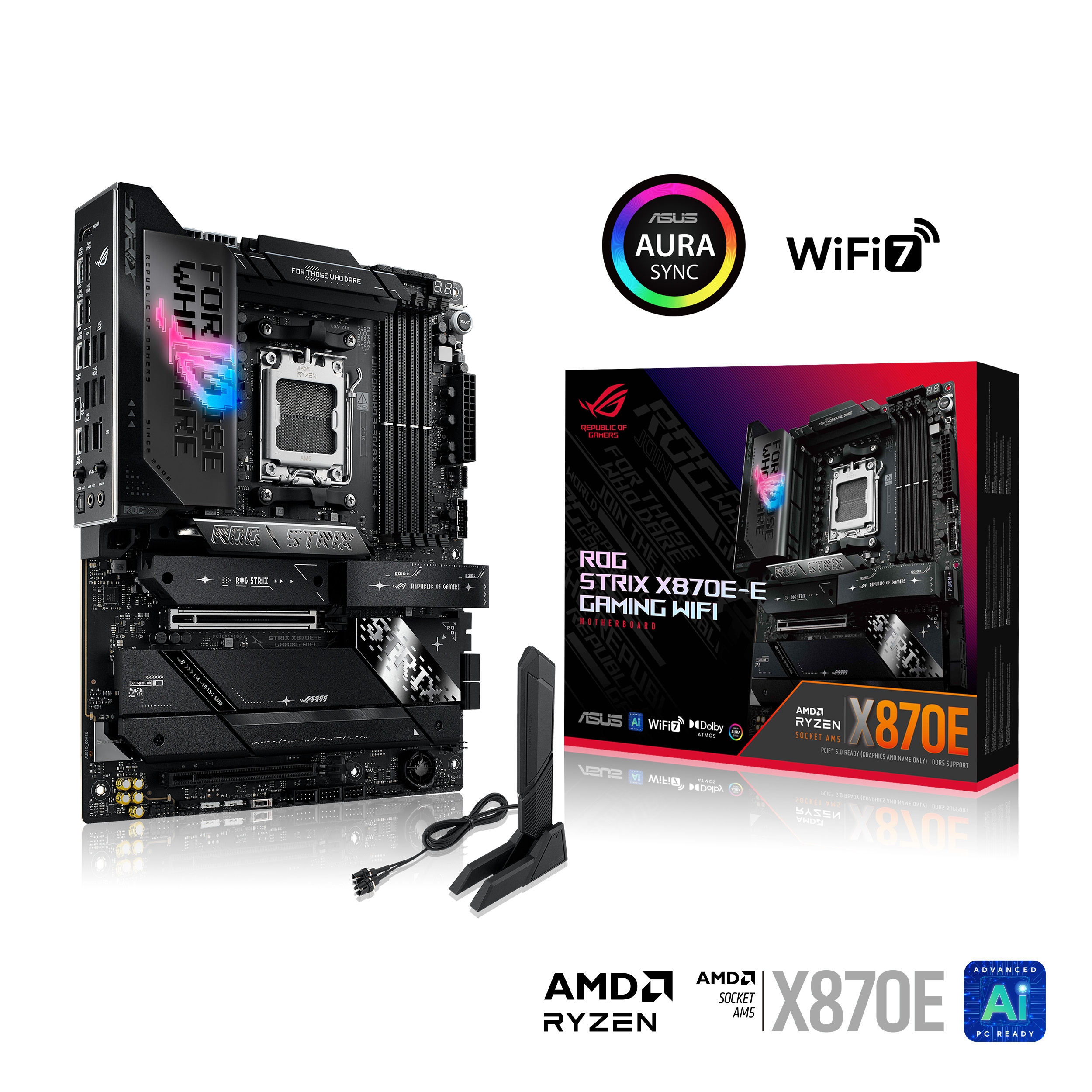 ASUS ROG STRIX X870E-E GAMING WIFI AMD AM5 X870 ATX motherboard